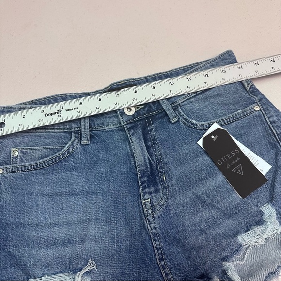GUESS Women's Blue Denim Shorts - Picture 7 of 8